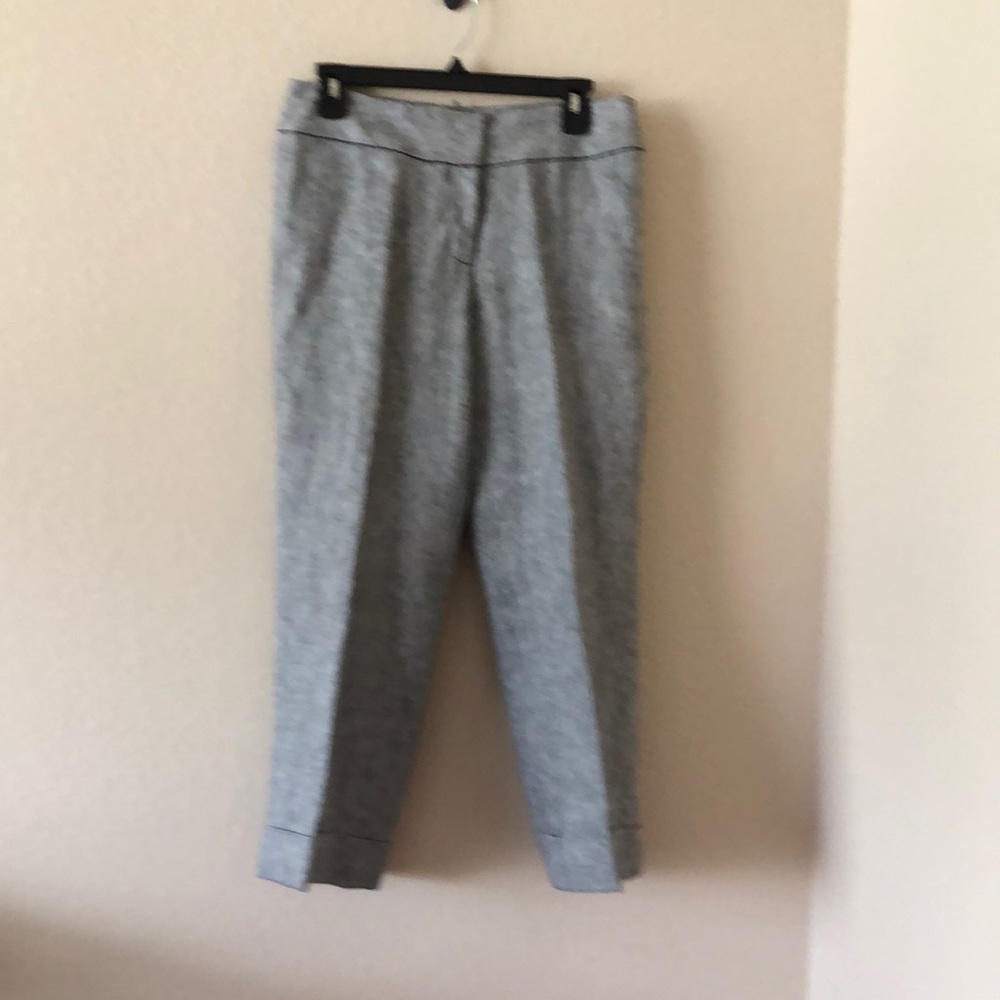 Linen crop cuffed pant